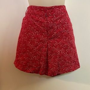 Chaps Shorts Women's Size 10 Bermuda Red Floral Print Short